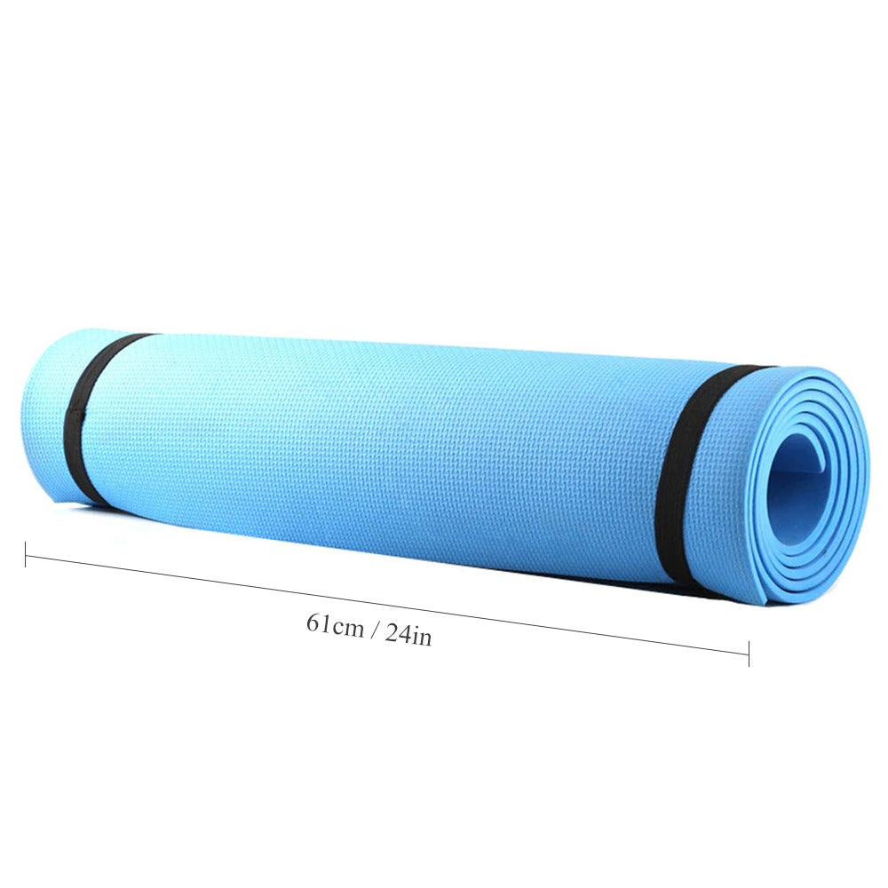 Premium 6mm Thick EVA Exercise Yoga Mat for Fitness Workouts