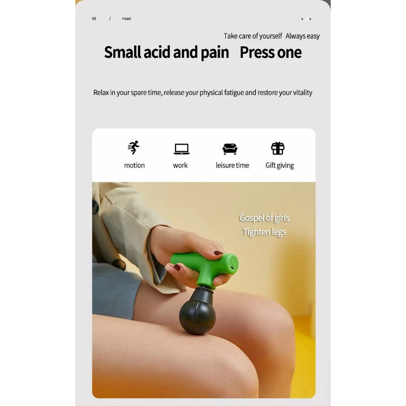 BLD-806 12W Mini Fascia Gun Muscle Massager for Pain Relief