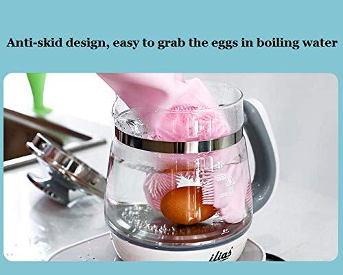 Kitchen Silicone Dishwashing Gloves with Built-in Scrubber for Cleaning