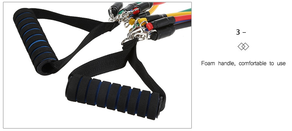 Pack of 5 Fitness Resistance Bands for Strength Exercise Training