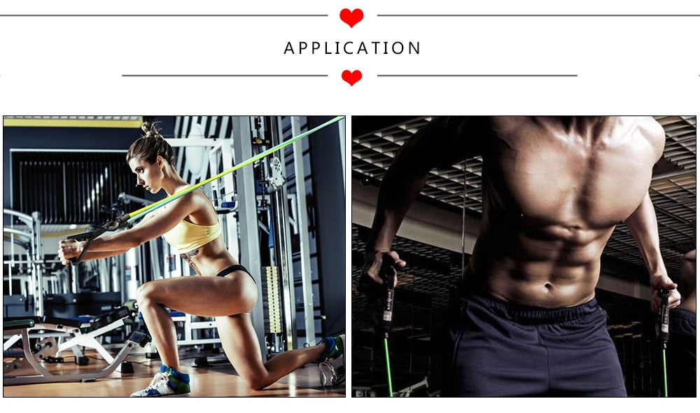 Pack of 5 Fitness Resistance Bands for Strength Exercise Training