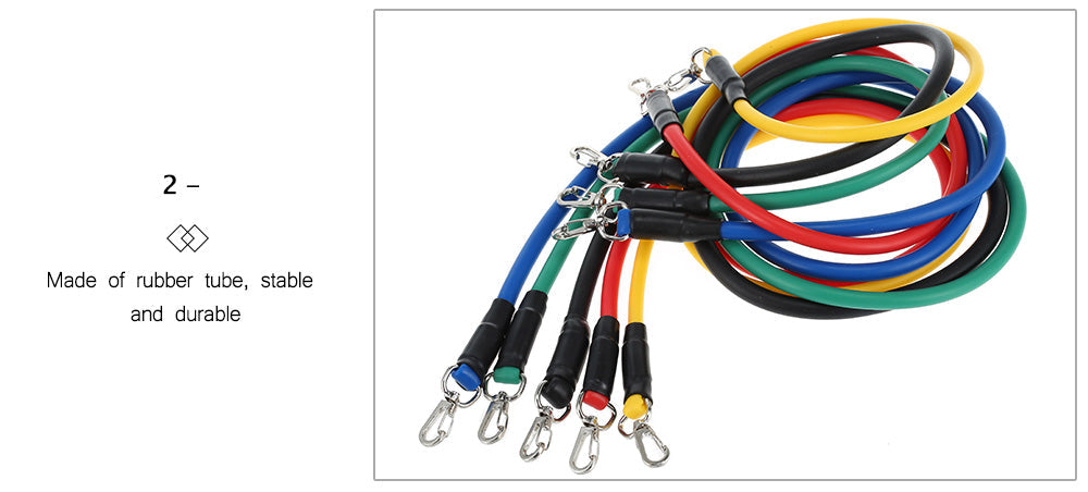 Pack of 5 Fitness Resistance Bands for Strength Exercise Training