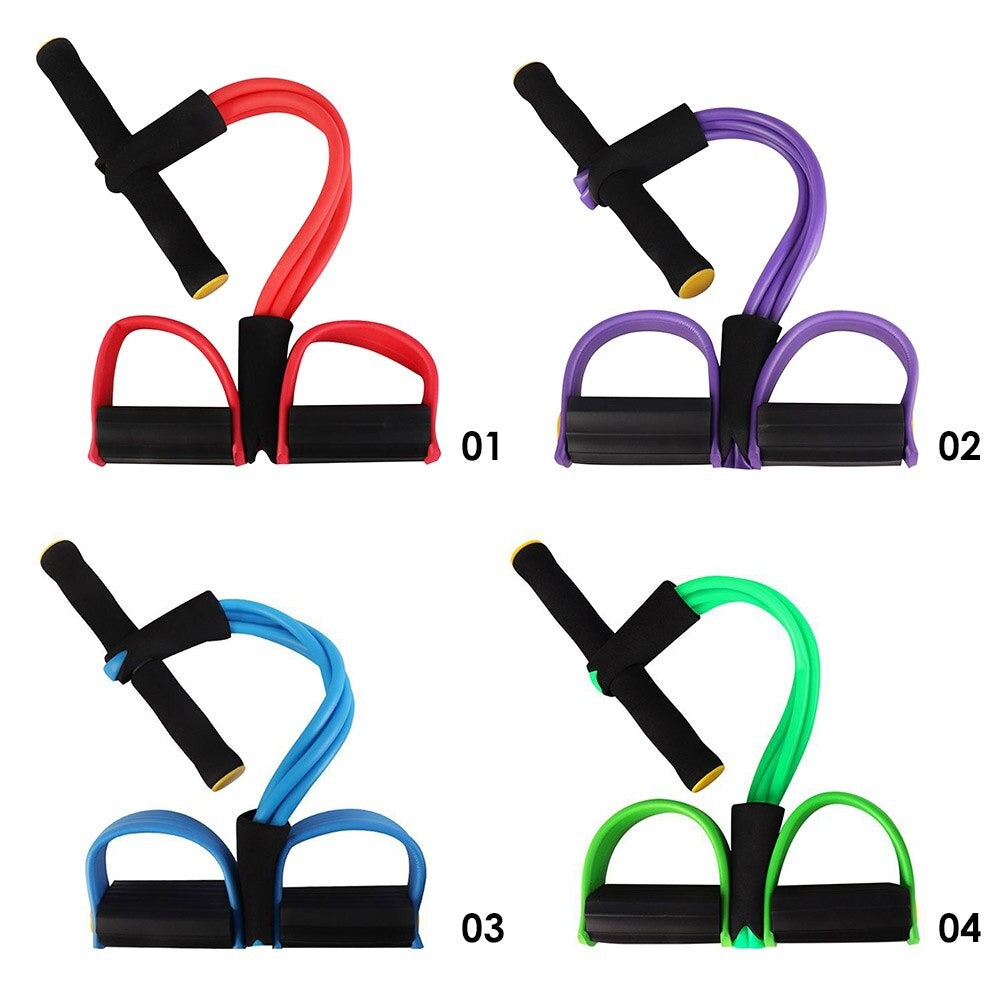 4 Tube Elastic Pull Rope Home Gym Training Equipment for Full Body Workout