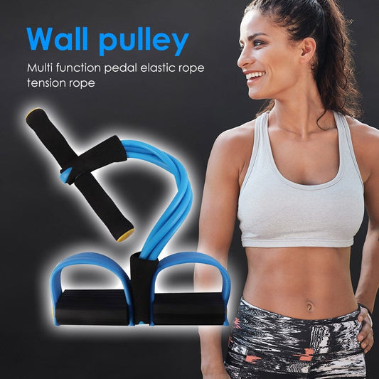 4 Tube Elastic Pull Rope Home Gym Training Equipment for Full Body Workout