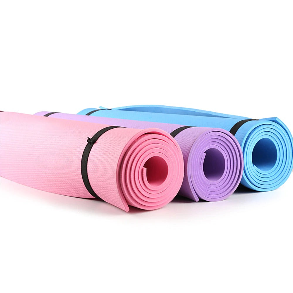 Premium 6mm Thick EVA Exercise Yoga Mat for Fitness Workouts