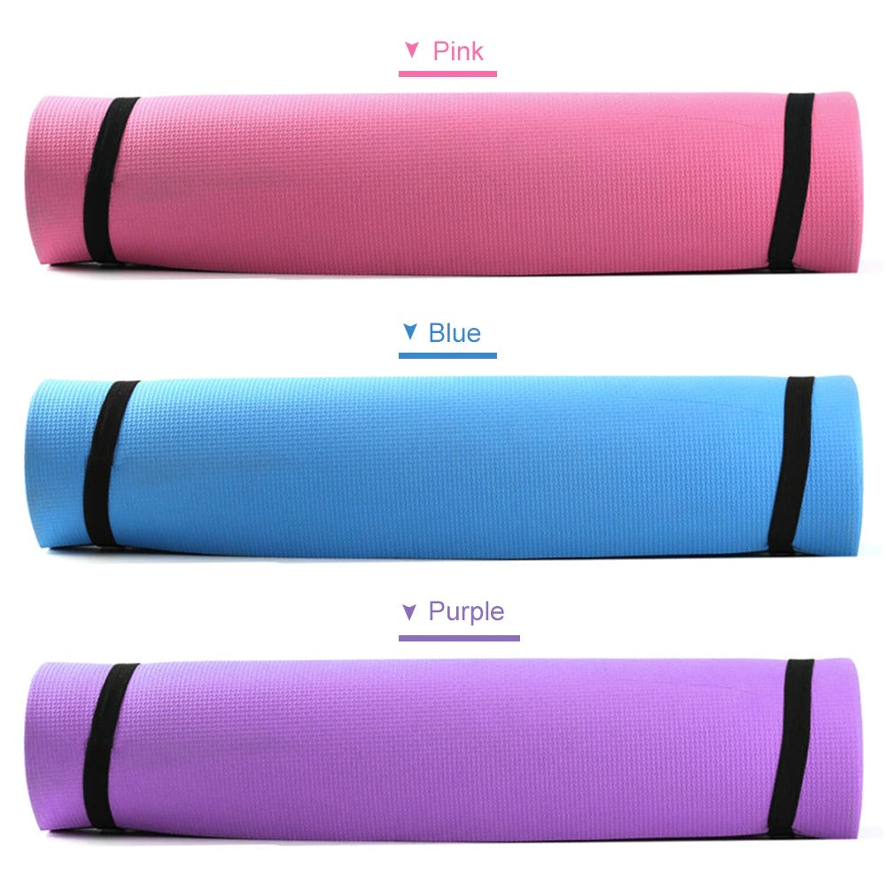 Premium 6mm Thick EVA Exercise Yoga Mat for Fitness Workouts